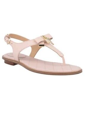 Michael Kors Alice powder Pink Bow T-Strap Sandals 7.5